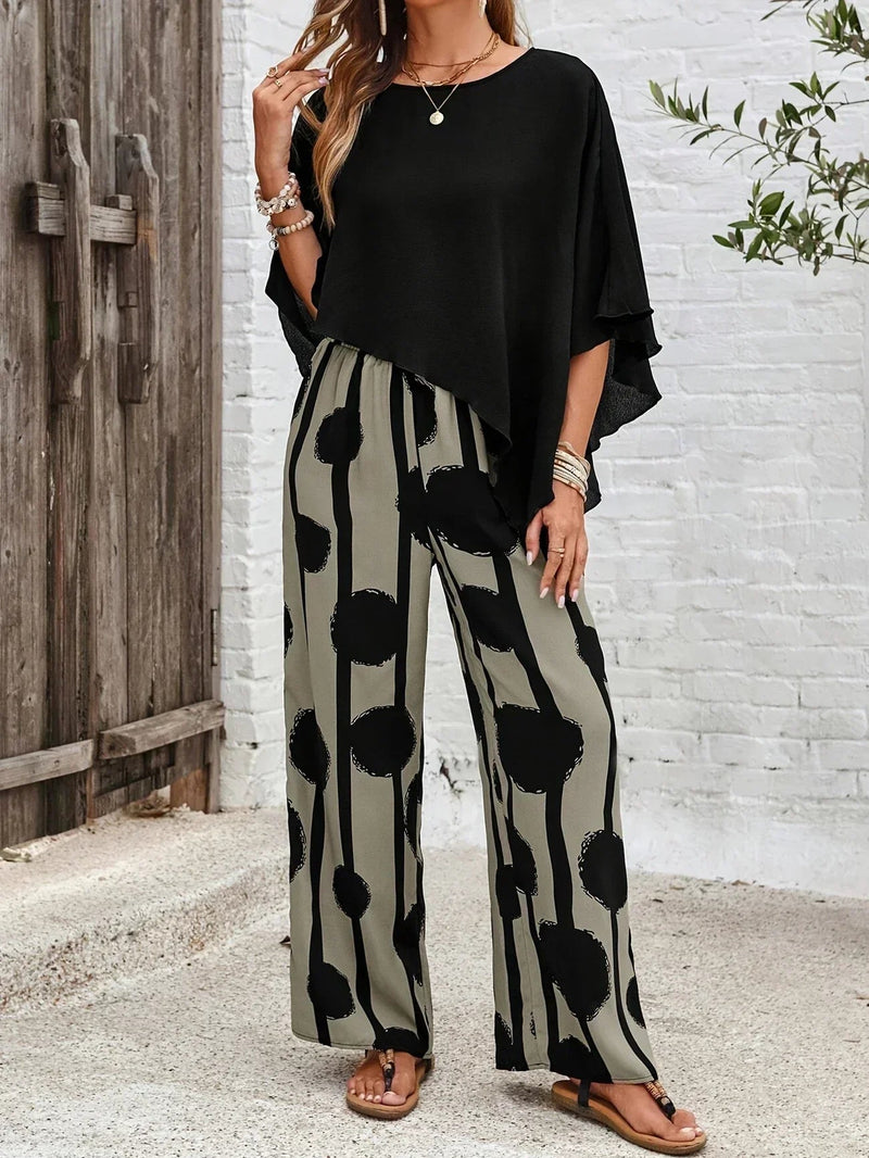 Aaliyah – Comfortable Elastic Waist Two-piece Set