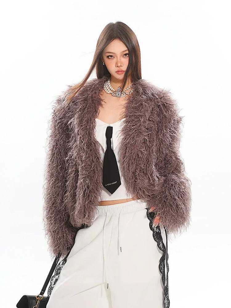 Shaggy Faux Fur Coat