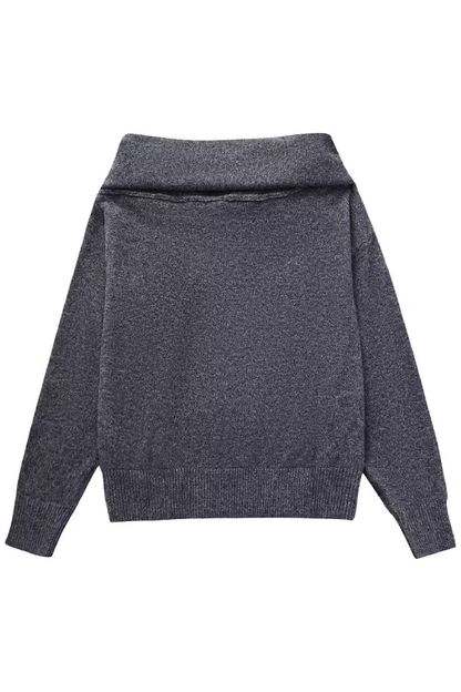 Off-shoulder Loose Knit Sweater