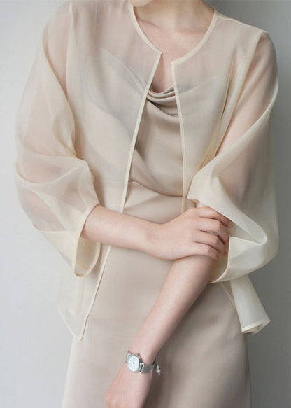 Upf 50+ Cardigans Organza Apricot Summer