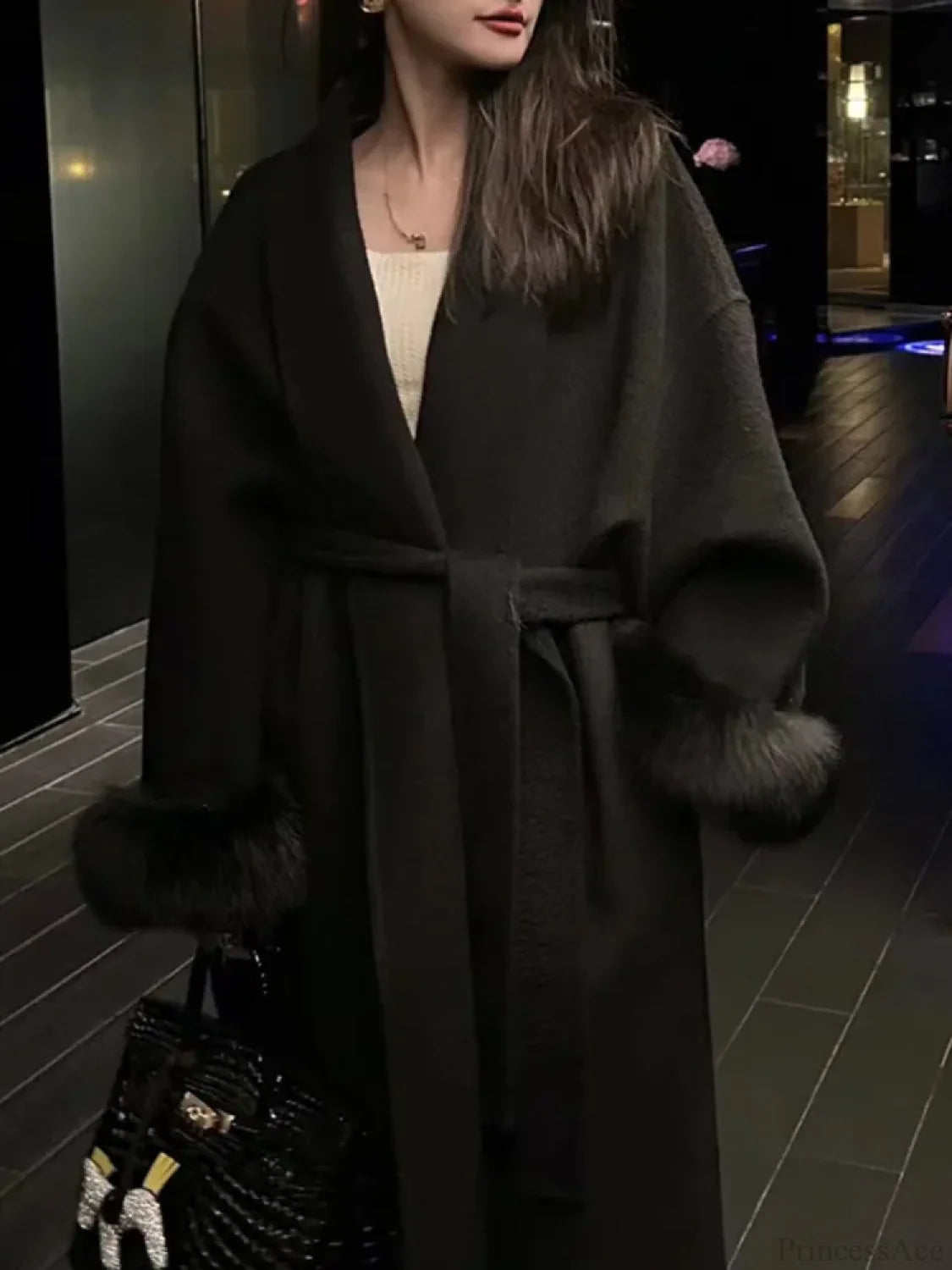 Brown Woolen Tops Overcoat
