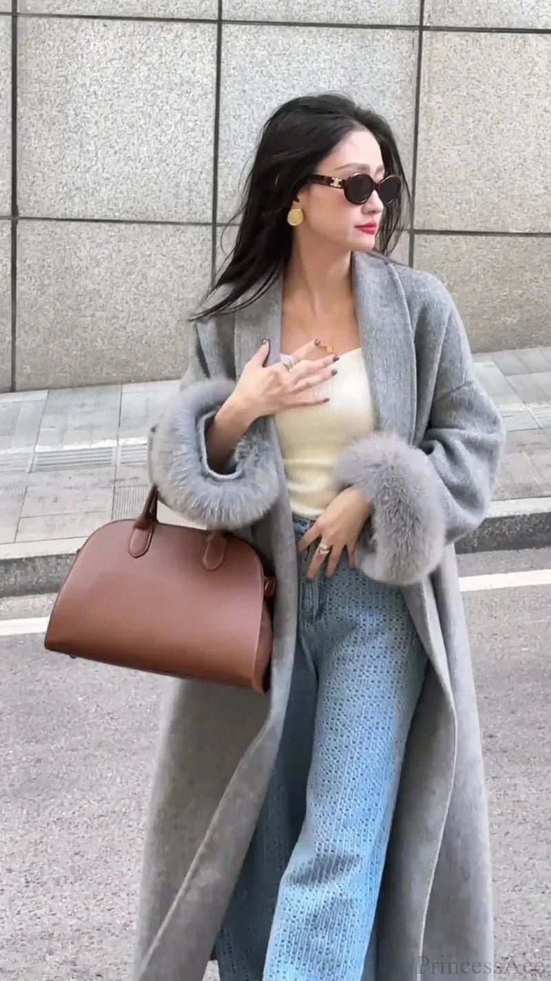 Brown Woolen Tops Overcoat