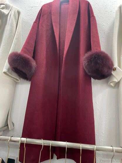 Brown Woolen Tops Overcoat