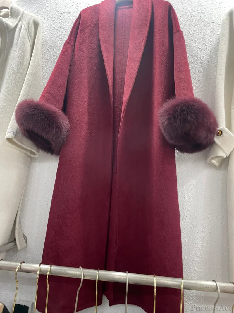 Brown Woolen Tops Overcoat
