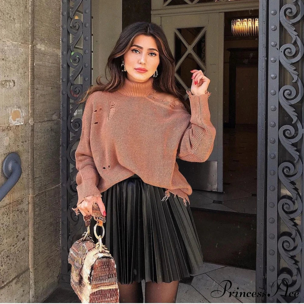 High Waisted A-line Mini Skirt
