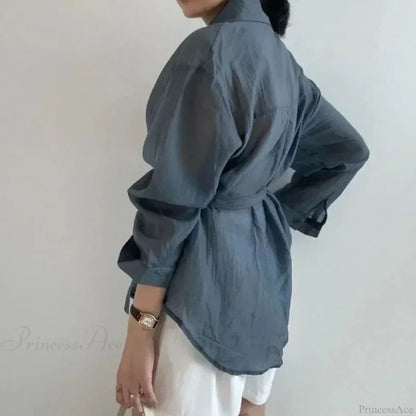Long Sleeve Loose Sunscreen Blouse