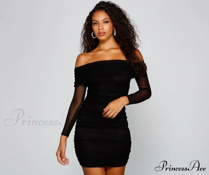 Moment Mesh Charming Bodycon Mini Dress