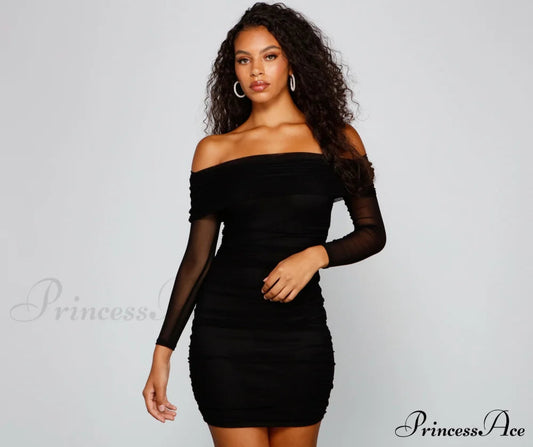 Moment Mesh Charming Bodycon Mini Dress