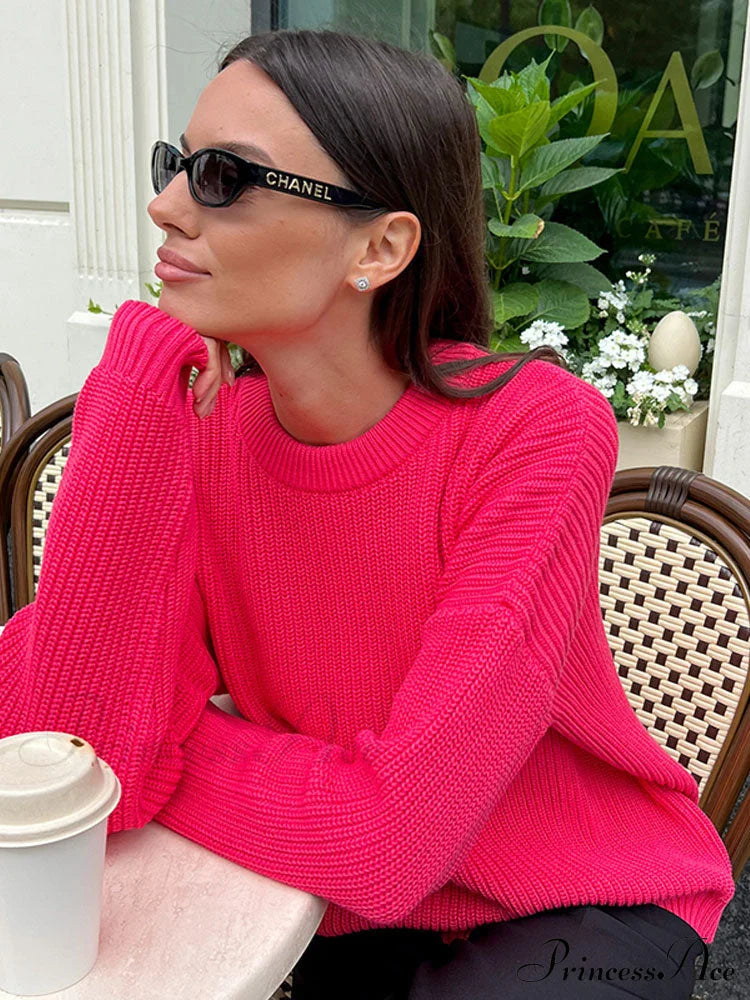 O-neck Knitted Sweater Pullovers
