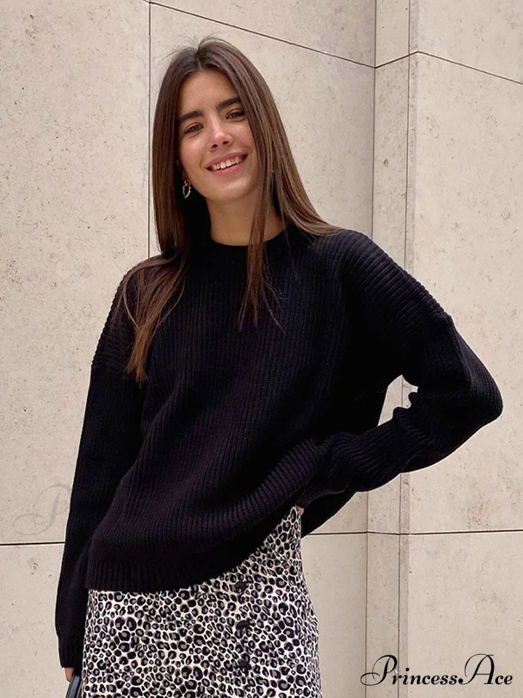 O-neck Knitted Sweater Pullovers