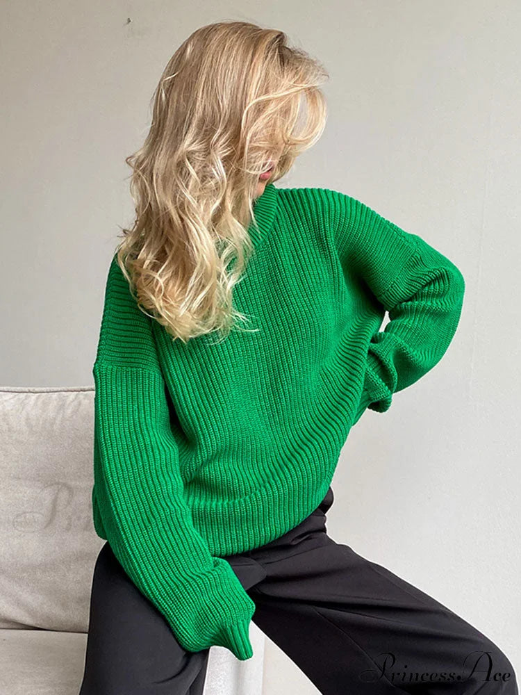 O-neck Knitted Sweater Pullovers