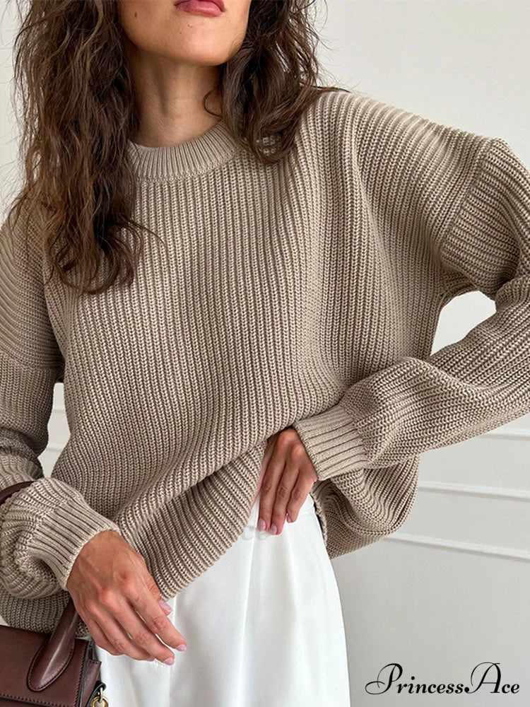 O-neck Knitted Sweater Pullovers