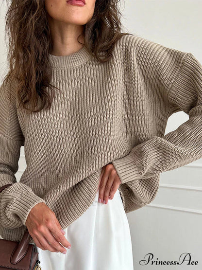 O-neck Knitted Sweater Pullovers