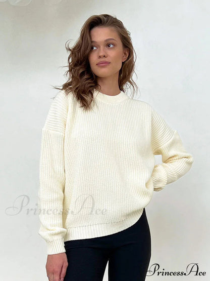 O-neck Knitted Sweater Pullovers