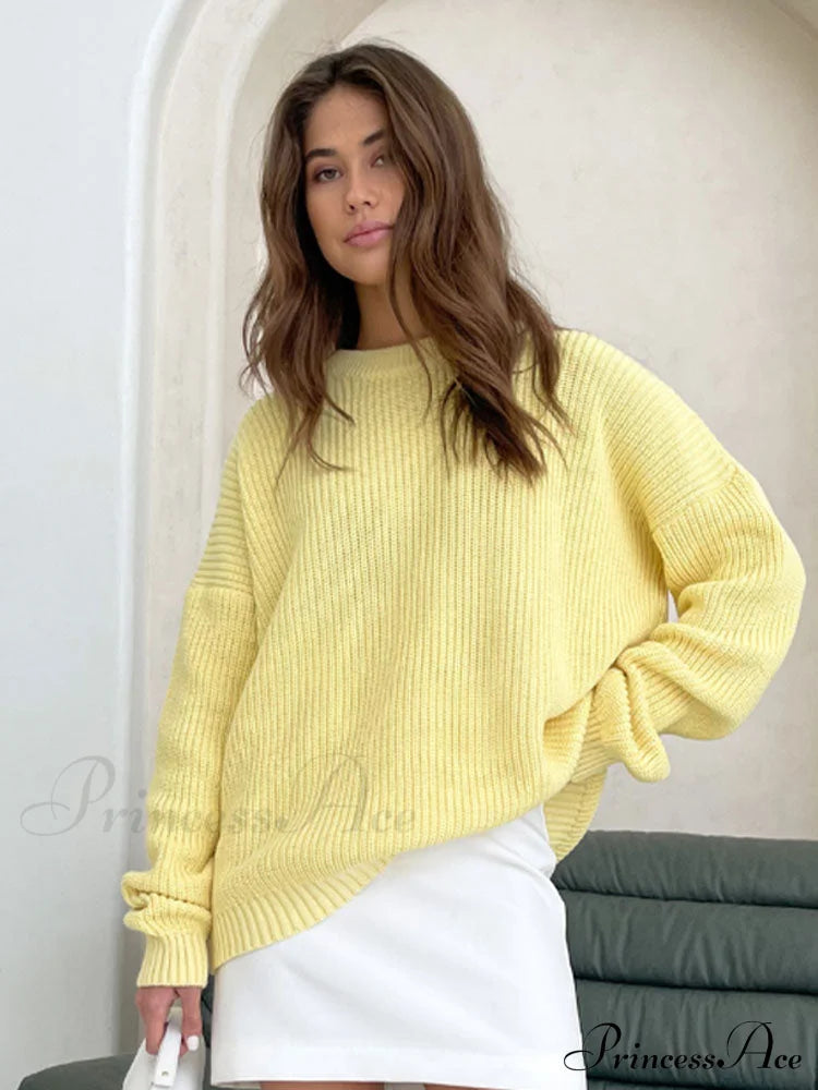 O-neck Knitted Sweater Pullovers