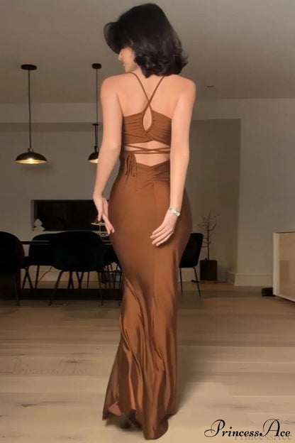 Cami Tube Slim Backless Maxi Dress
