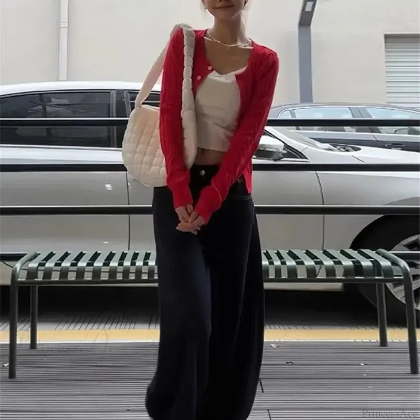 Versatile Slim Fit Red Fashionable Twist Wool Warm Knit Christmas Sweater