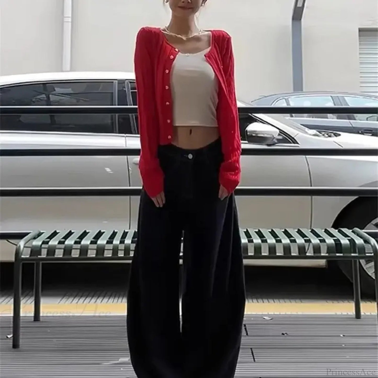 Versatile Slim Fit Red Fashionable Twist Wool Warm Knit Christmas Sweater