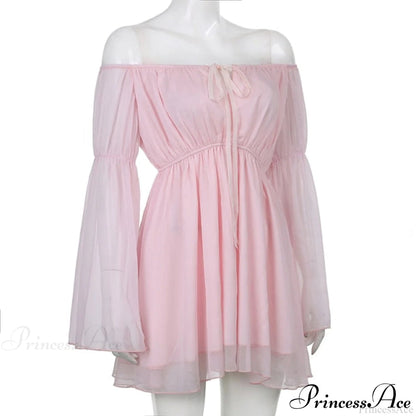 Chiffon Detachable Corset Charming Puff Sleeve Mini Dresses