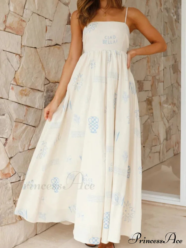 Chill Vibes Open-back Charming Spaghetti Strap Maxi Dress