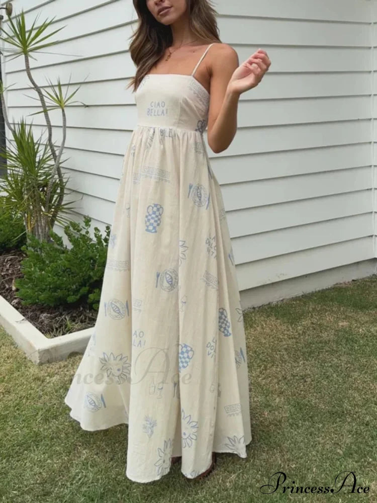 Chill Vibes Open-back Charming Spaghetti Strap Maxi Dress