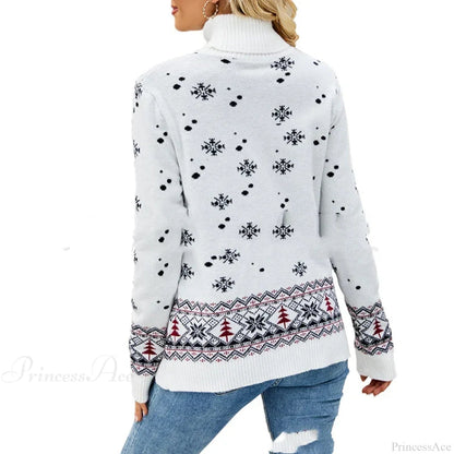 Christmas Deer Warm Knitted Long Sleeve Ugly Blouse Christmas Sweater