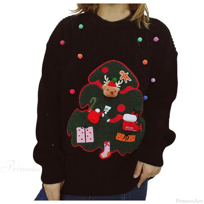 Christmas Handmade Decoration Tree Closet Staples Work Pullover Christmas Sweater