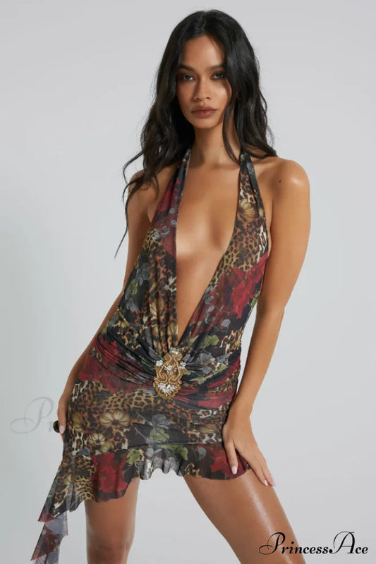 Cindy Plunge Stylish Mini Dress