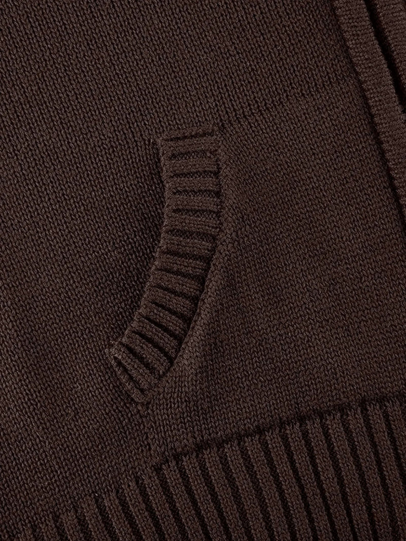 Classic Slim-fit Ribbed Cardigan