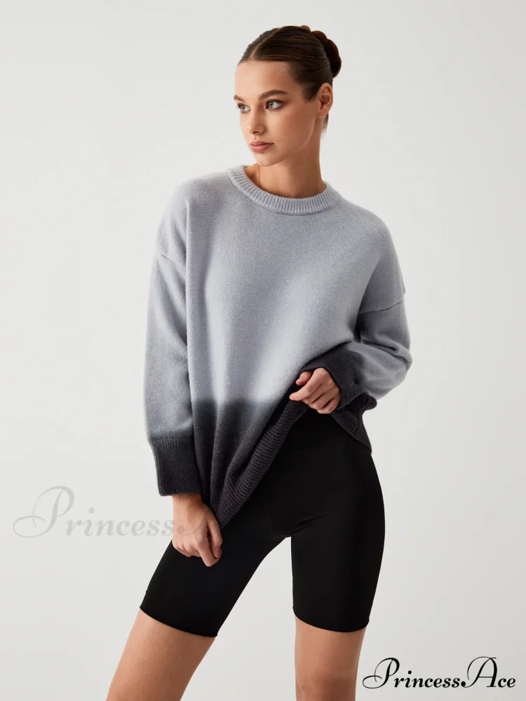 Cloud Nine Fuzzy Ombre Oversized Sweater