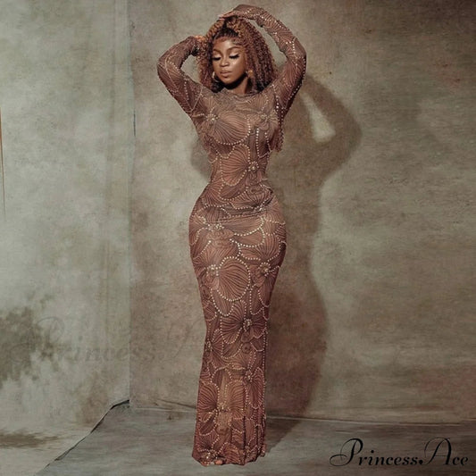 Club Bodycon See Through Long Dress