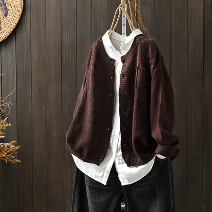 Sarah | Comfy Knit Cardigan With Button Detail for