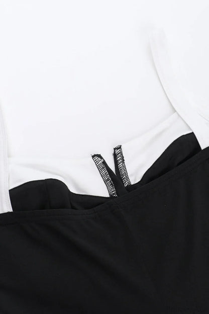 Color Block Cami Slit Mini Dress