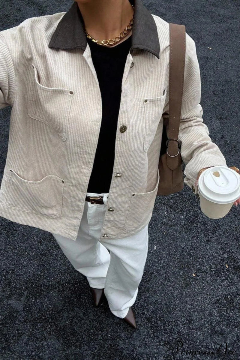 Corduroy Business Office Coat