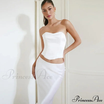 Corset Bandage Two Piece Maxi Dress