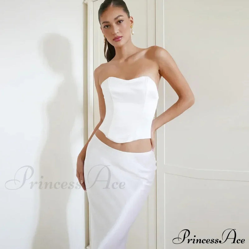 Corset Bandage Two Piece Maxi Dress