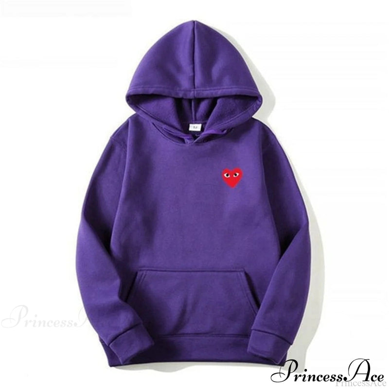 Cotton Heart-eye Printed Fall/winter Hoodies