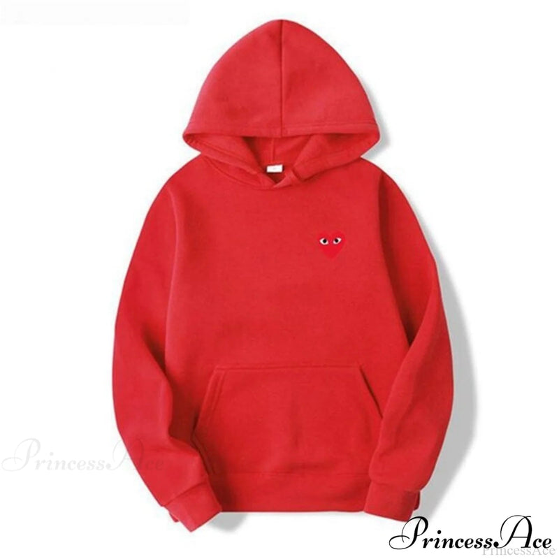 Cotton Heart-eye Printed Fall/winter Hoodies