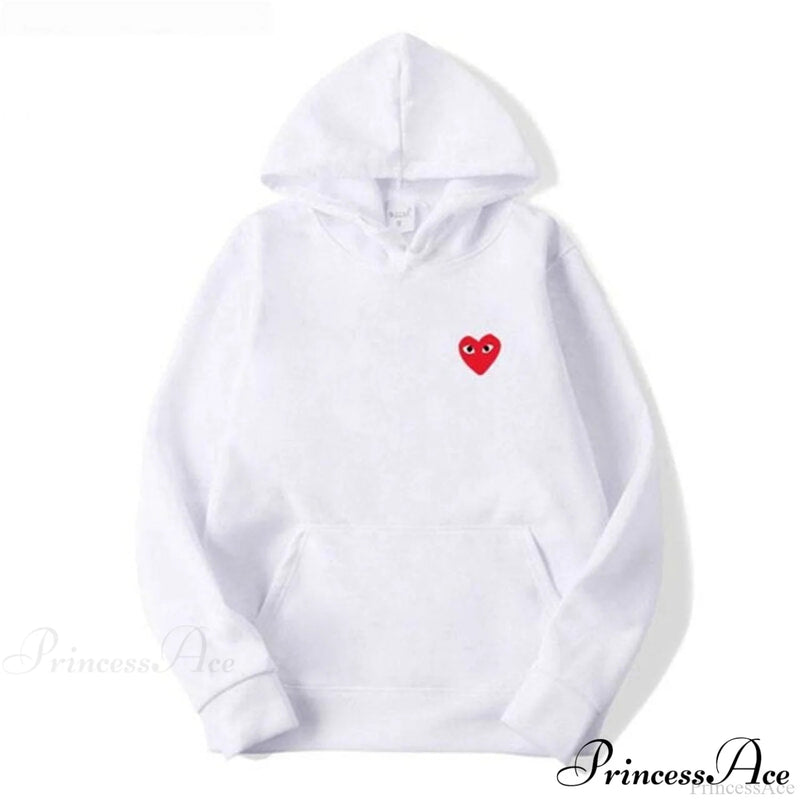 Cotton Heart-eye Printed Fall/winter Hoodies