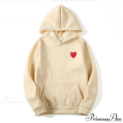 Cotton Heart-eye Printed Fall/winter Hoodies
