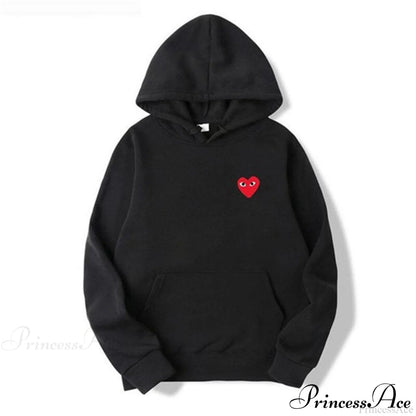 Cotton Heart-eye Printed Fall/winter Hoodies