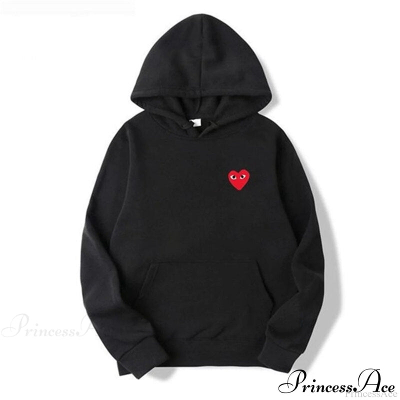 Cotton Heart-eye Printed Fall/winter Hoodies