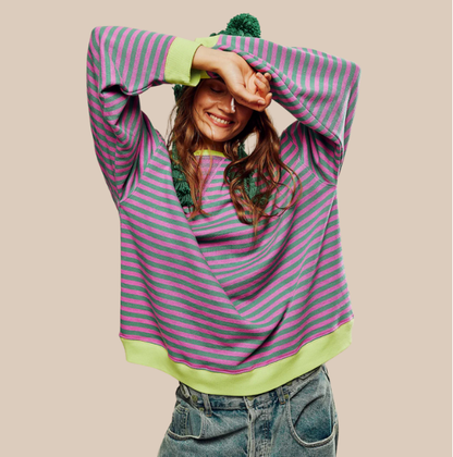 Elva– Striped Oversized Sweater