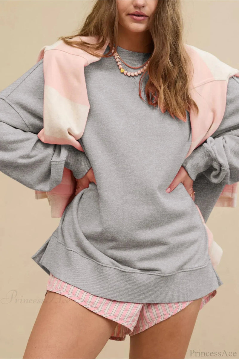 Crew Neck Minimalist Relaxed Sweatshirt