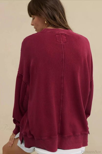 Crew Neck Minimalist Relaxed Sweatshirt