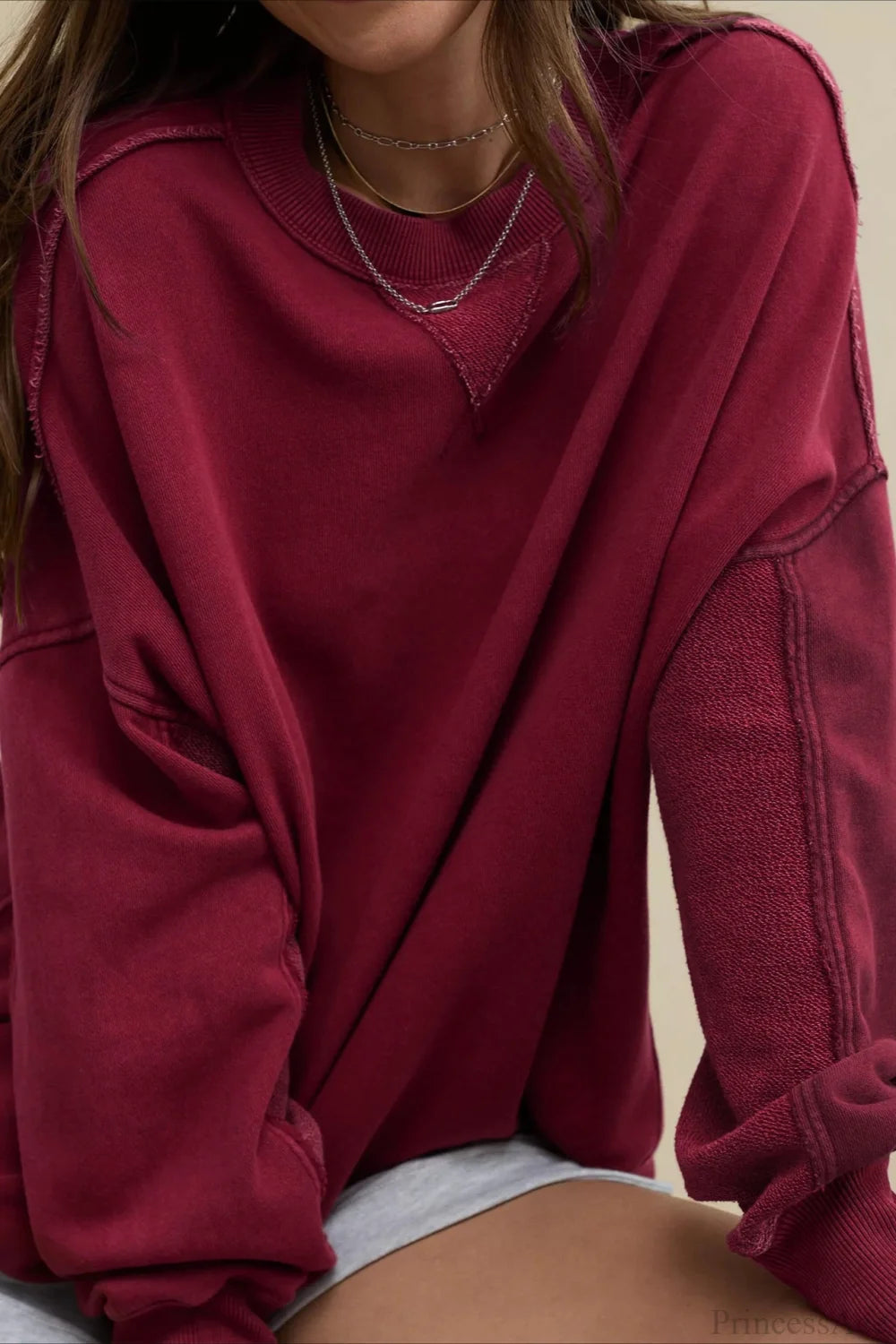Crew Neck Minimalist Relaxed Sweatshirt