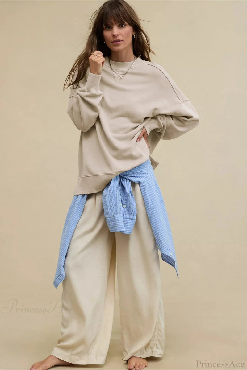 Crew Neck Minimalist Relaxed Sweatshirt