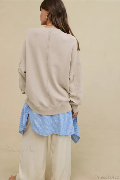 Crew Neck Minimalist Relaxed Sweatshirt