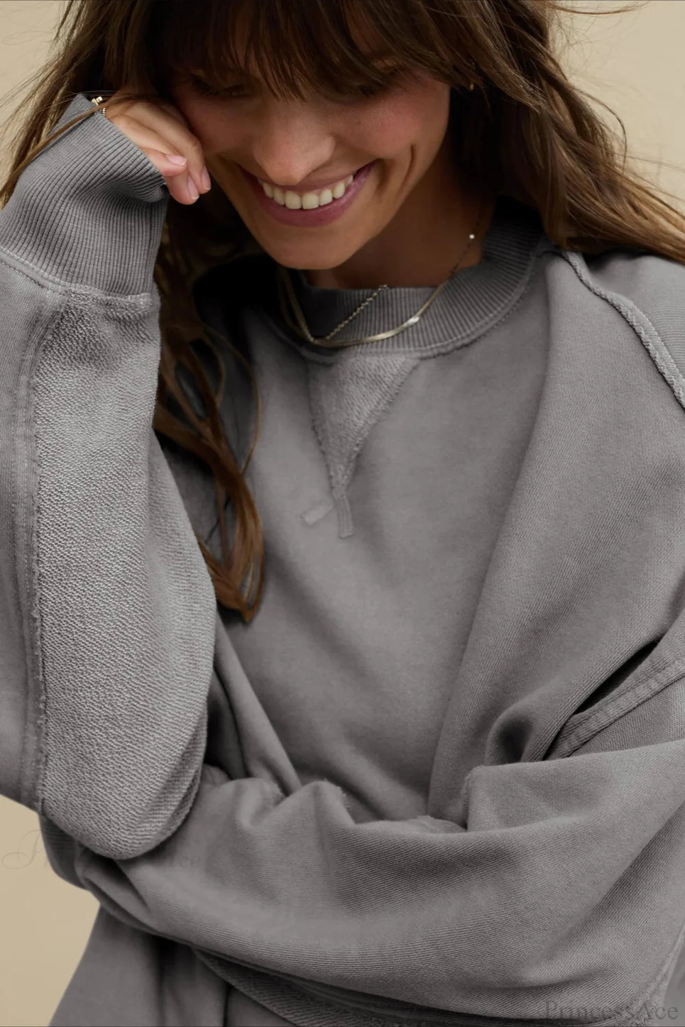 Crew Neck Minimalist Relaxed Sweatshirt