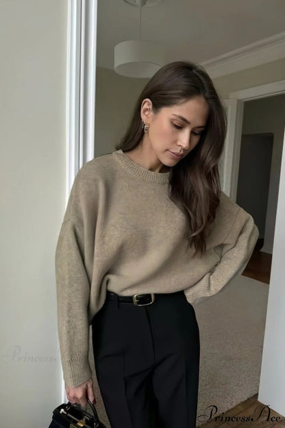 Crew Neck Thick Short Sweater